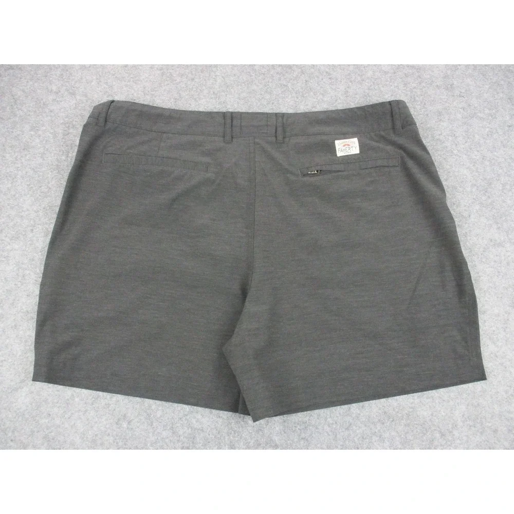 Faherty Shorts Mens 40 Gray Chino Casual Travel Flat Front‎ Drawstring Outdoors